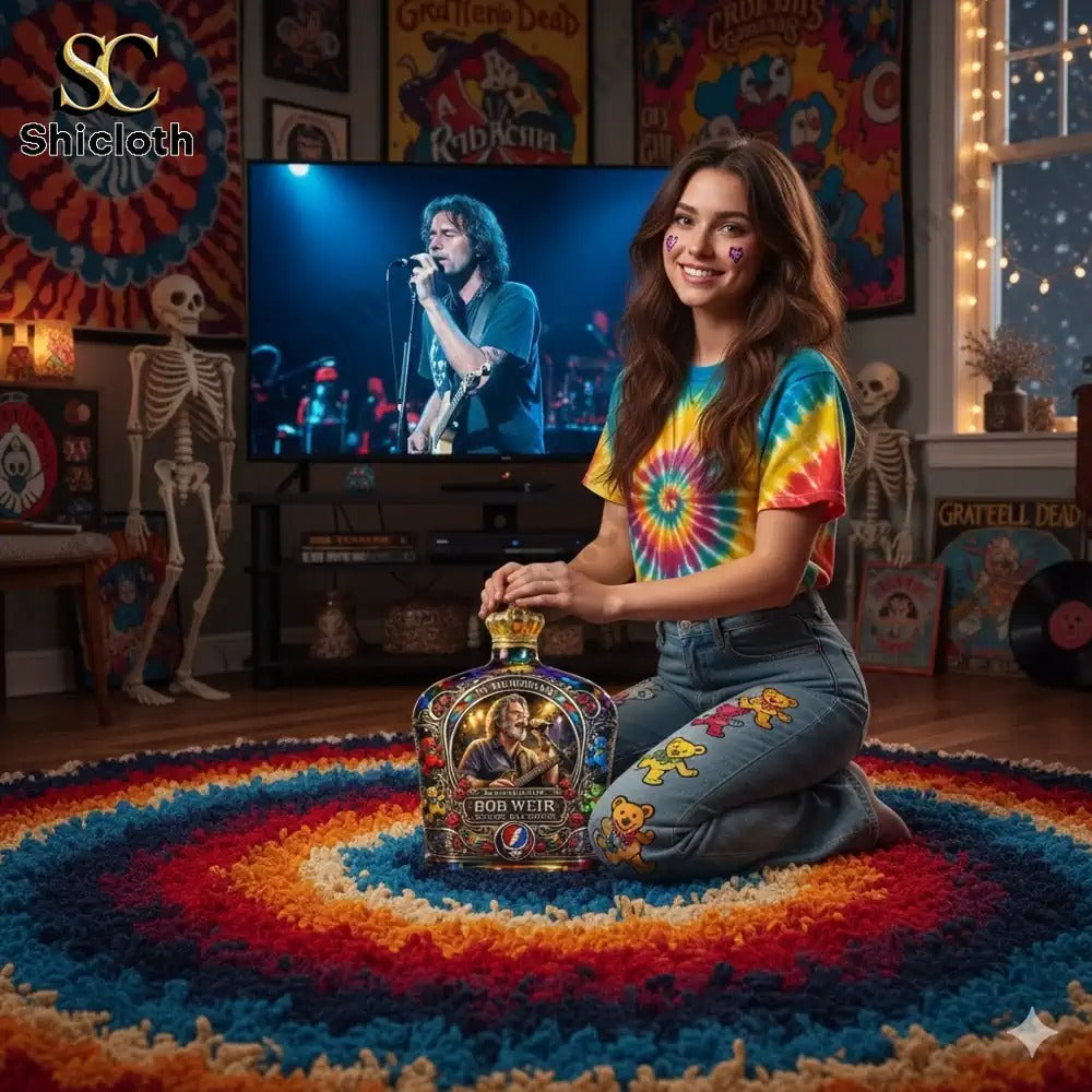 Bob Weir Grateful Dead Tribute Whisky Decanter - Adult & Kids T-Shirts, Sweatshirts & Hoodies apparel design preview 1