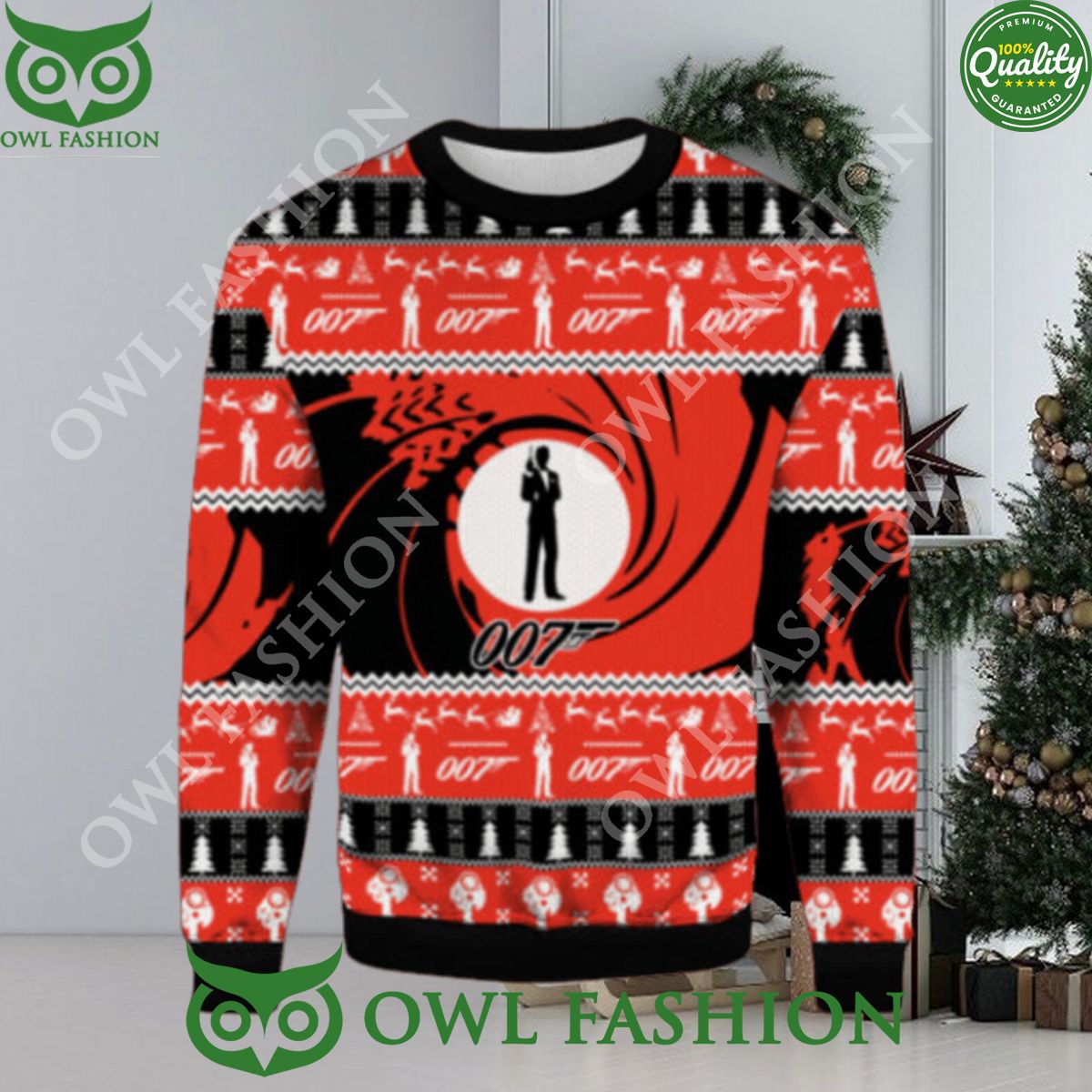 007 Detective Christmas sweater - Adult & Kids T-Shirts, Sweatshirts & Hoodies apparel design preview 1