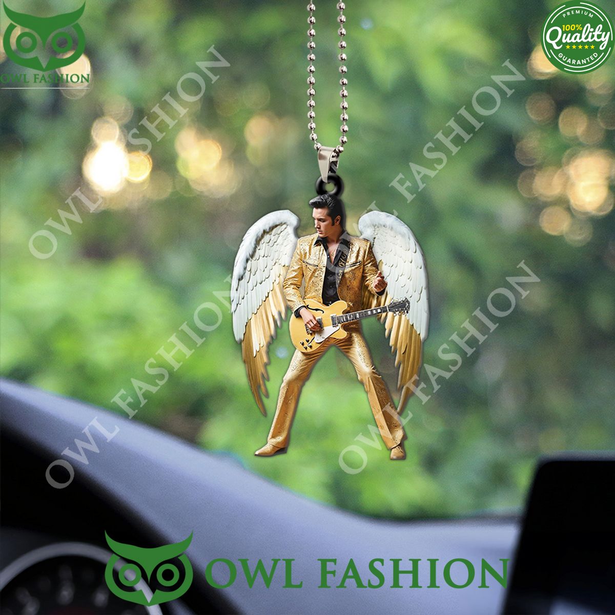 Elvis Presley Rock Angel Custom Acrylic Car Ornament - Adult & Kids T-Shirts, Sweatshirts & Hoodies apparel design preview 1