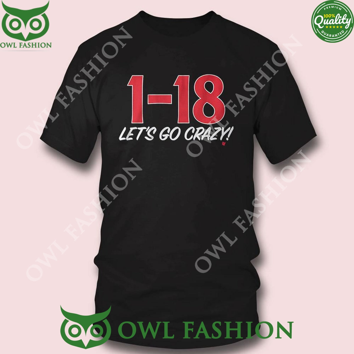 1-18 Let's Go Crazy Black 2D - Adult & Kids T-Shirts, Sweatshirts & Hoodies apparel design preview 1