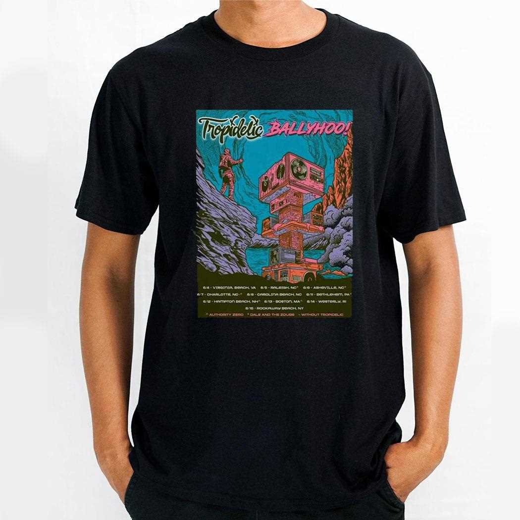 Tropidelic Ballyhoo Poster 2025 East Coast Tour - Adult & Kids T-Shirts, Sweatshirts & Hoodies apparel design preview 1