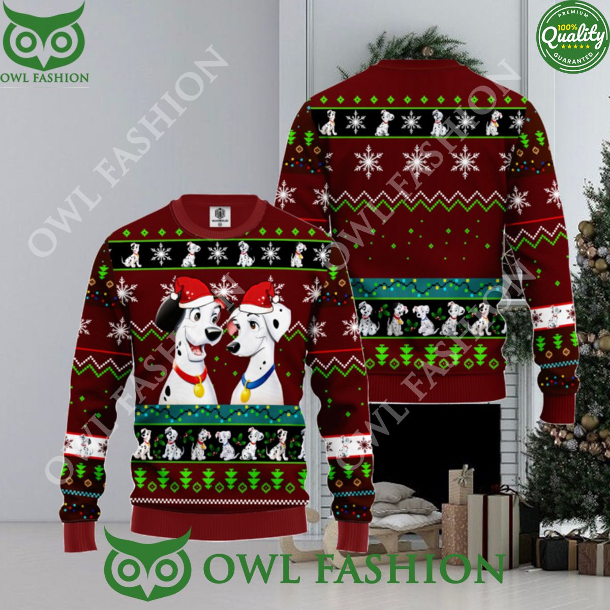 101 Dalmatians Ugly Christmas sweater - Adult & Kids T-Shirts, Sweatshirts & Hoodies apparel design preview 1