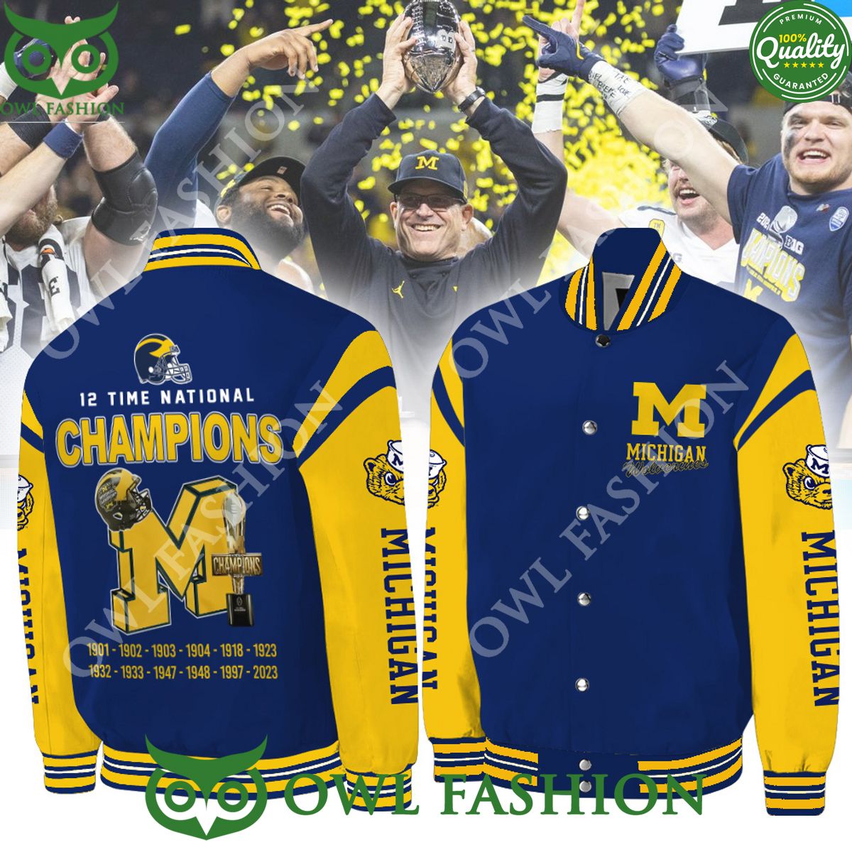 12 time national champions Michigan Wolverines - Adult & Kids T-Shirts, Sweatshirts & Hoodies apparel design preview 1