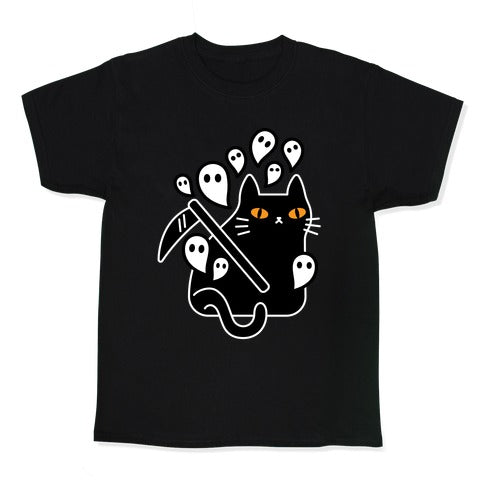 Nine Lives Reaper Cat Kid's - Adult & Kids T-Shirts, Sweatshirts & Hoodies apparel design preview 1