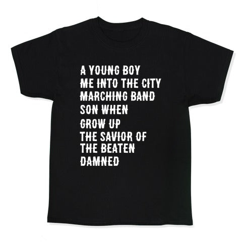 When I Was a Young Boy (1 of 2 pair) Kid's - Adult & Kids T-Shirts, Sweatshirts & Hoodies apparel design preview 1