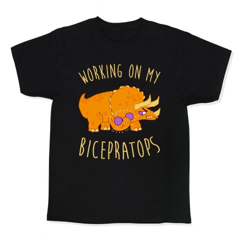 Working on My Bicepratops Kid's - Adult & Kids T-Shirts, Sweatshirts & Hoodies apparel design preview 1