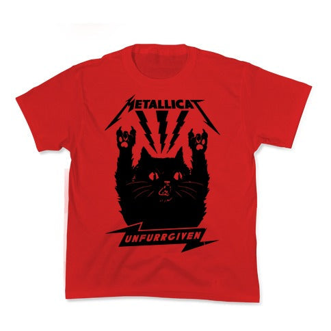 Metallicat Unfurrgiven Black Edition Kid's - Adult & Kids T-Shirts, Sweatshirts & Hoodies apparel design preview 1