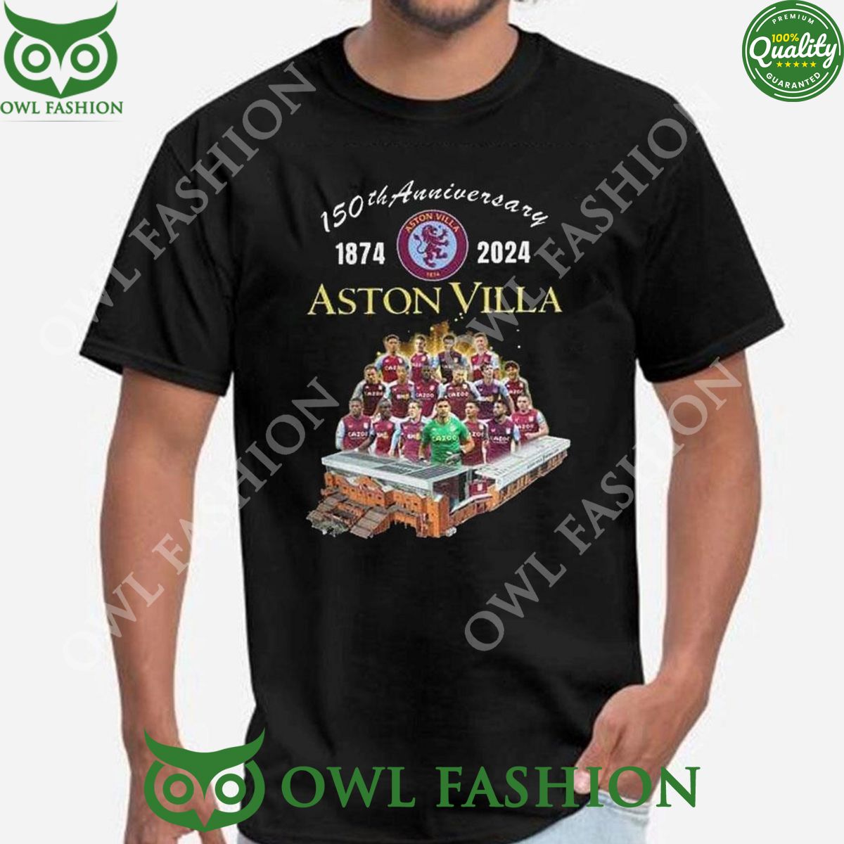 150Th Anniversary 1874 2024 Aston Villa Football Club - Adult & Kids T-Shirts, Sweatshirts & Hoodies apparel design preview 1