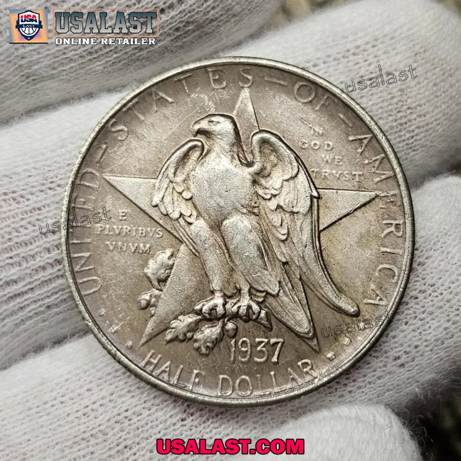 1937 Texas Centennial Half Dollar Commemorative Coin - Adult & Kids T-Shirts, Sweatshirts & Hoodies apparel design preview 1