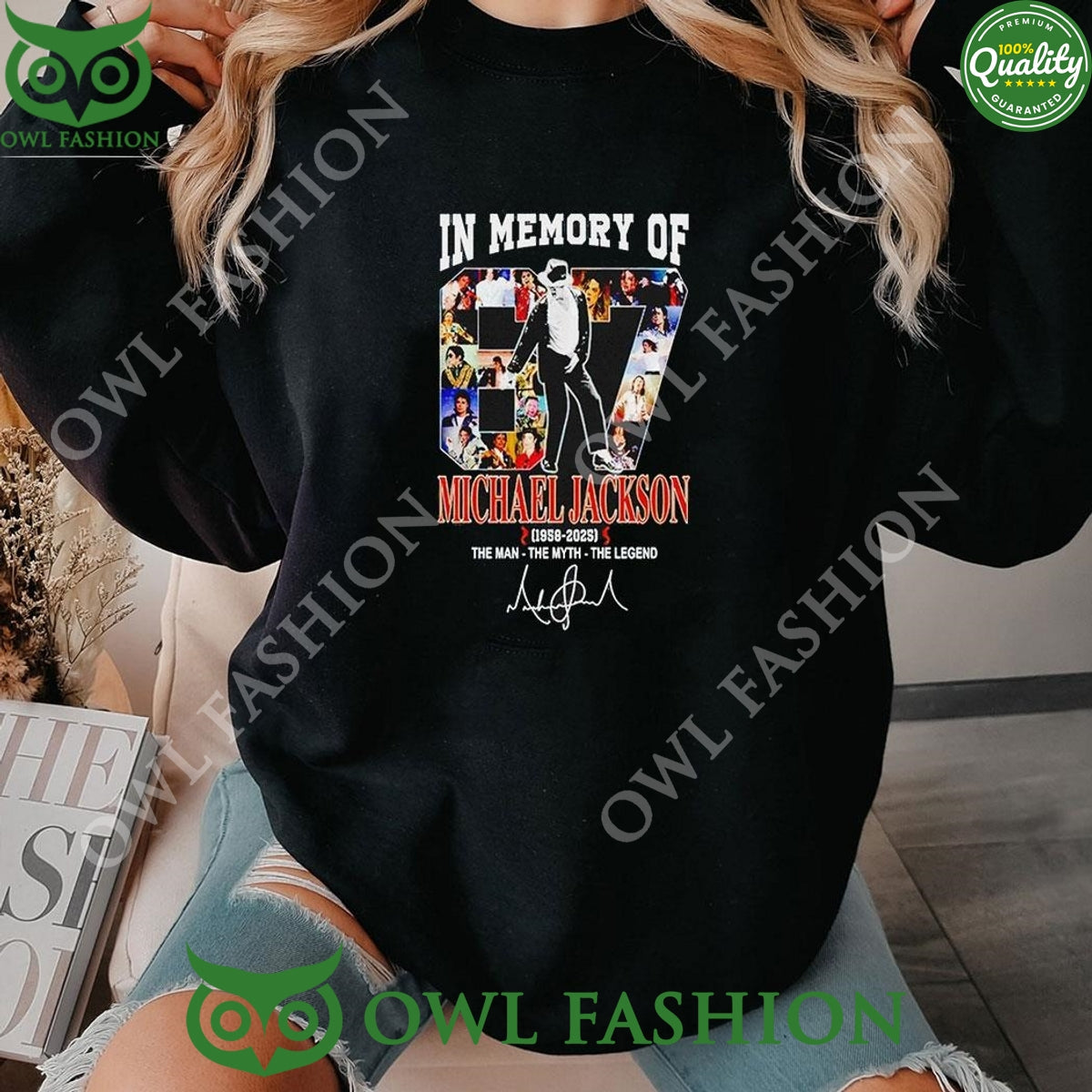 1958 2025 In Memory Of 67 Michael Jackson The Man - Adult & Kids T-Shirts, Sweatshirts & Hoodies apparel design preview 1