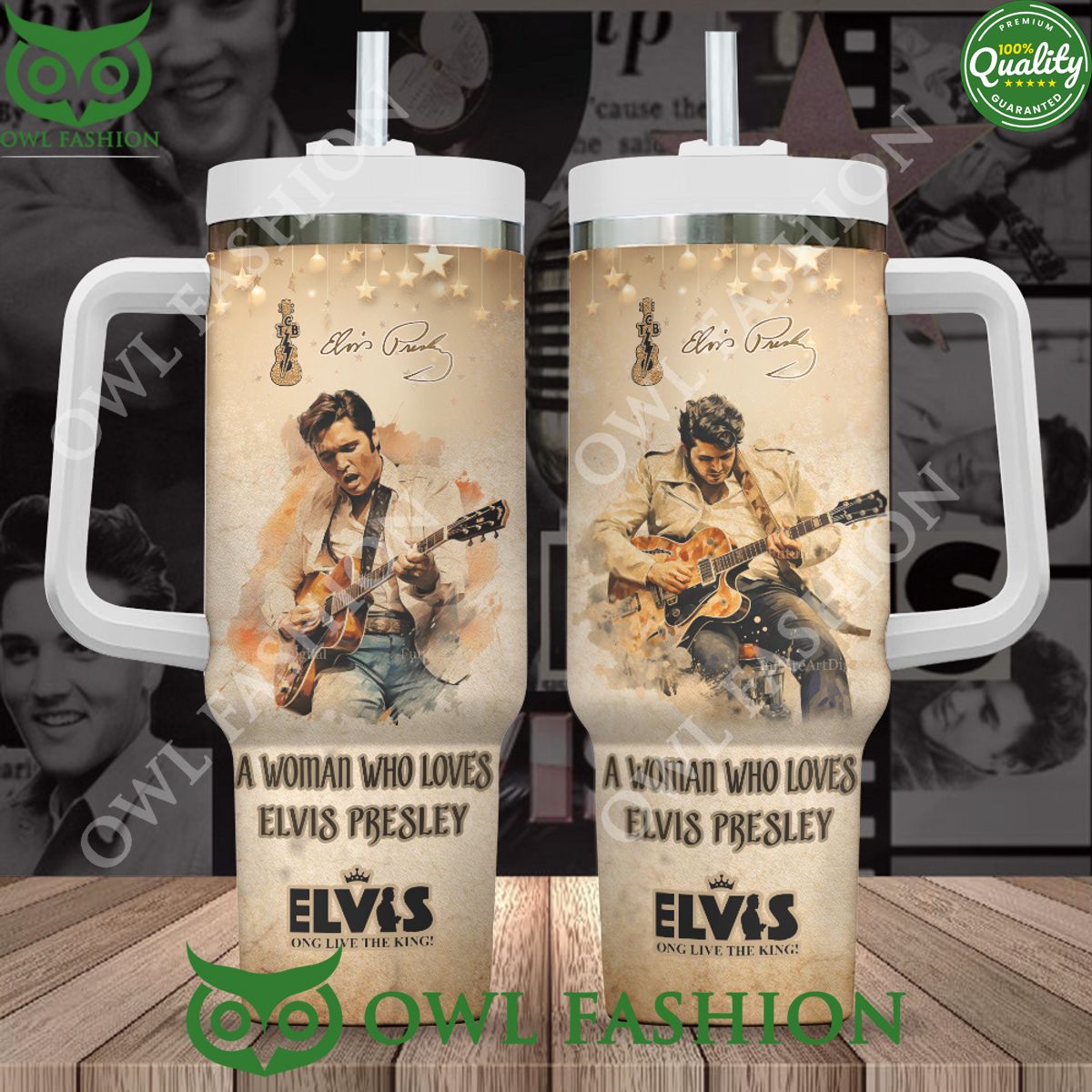 Elvis Presley A woman who loves One Live the King - Adult & Kids T-Shirts, Sweatshirts & Hoodies apparel design preview 1