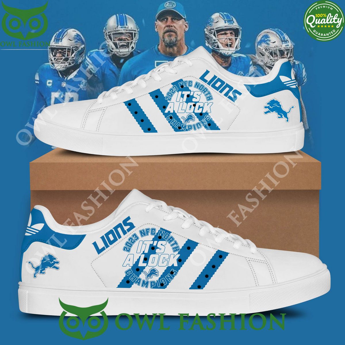 2023 NFC North Its a lock Champions Detroit Lions - Adult & Kids T-Shirts, Sweatshirts & Hoodies apparel design preview 1