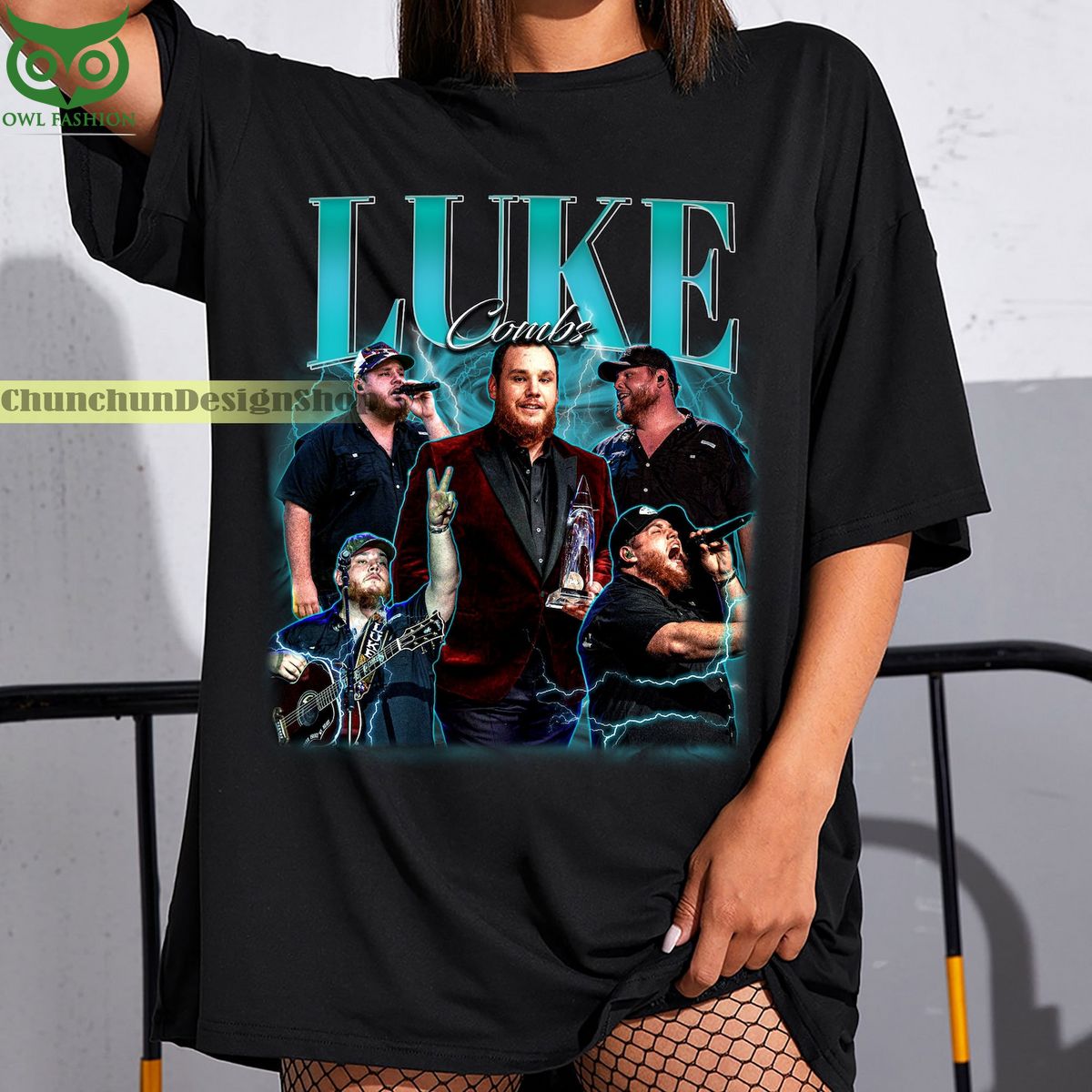2023 World Tour Luke Combs Shop Owl Fashion - Adult & Kids T-Shirts, Sweatshirts & Hoodies apparel design preview 1