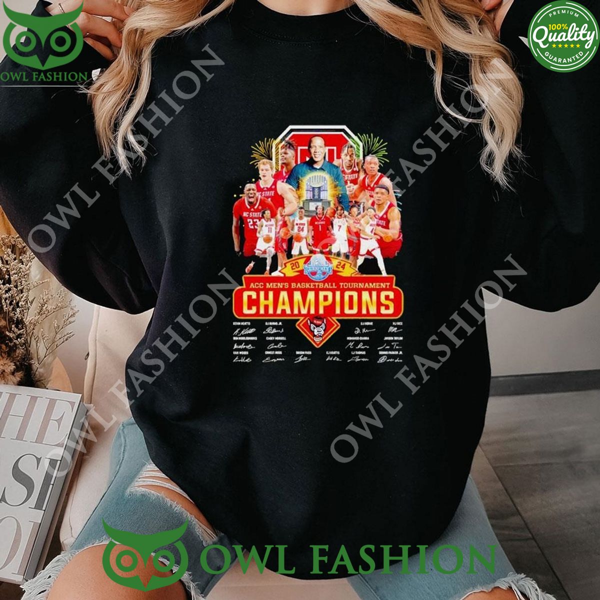 2024 Acc Nc State Wolfpack Men's Basketball - Adult & Kids T-Shirts, Sweatshirts & Hoodies apparel design preview 1