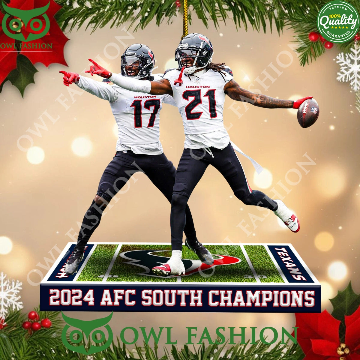 2024 AFC South Champions Houston Texas Kris Boyd and - Adult & Kids T-Shirts, Sweatshirts & Hoodies apparel design preview 1