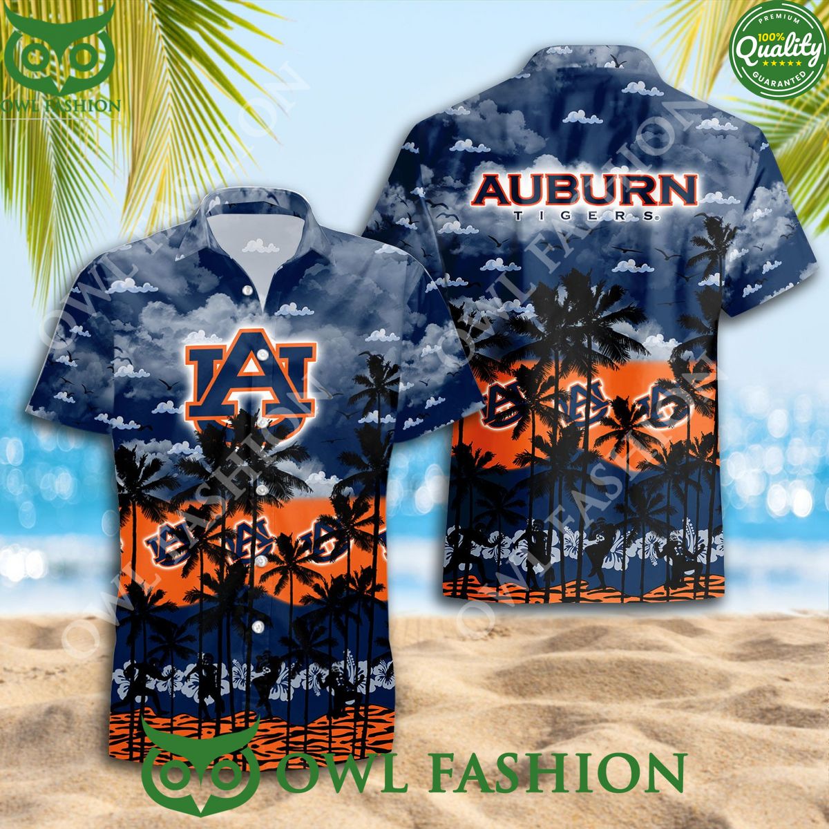 2024 Auburn Tigers Hawaiian NCAA New Design Trending - Adult & Kids T-Shirts, Sweatshirts & Hoodies apparel design preview 1