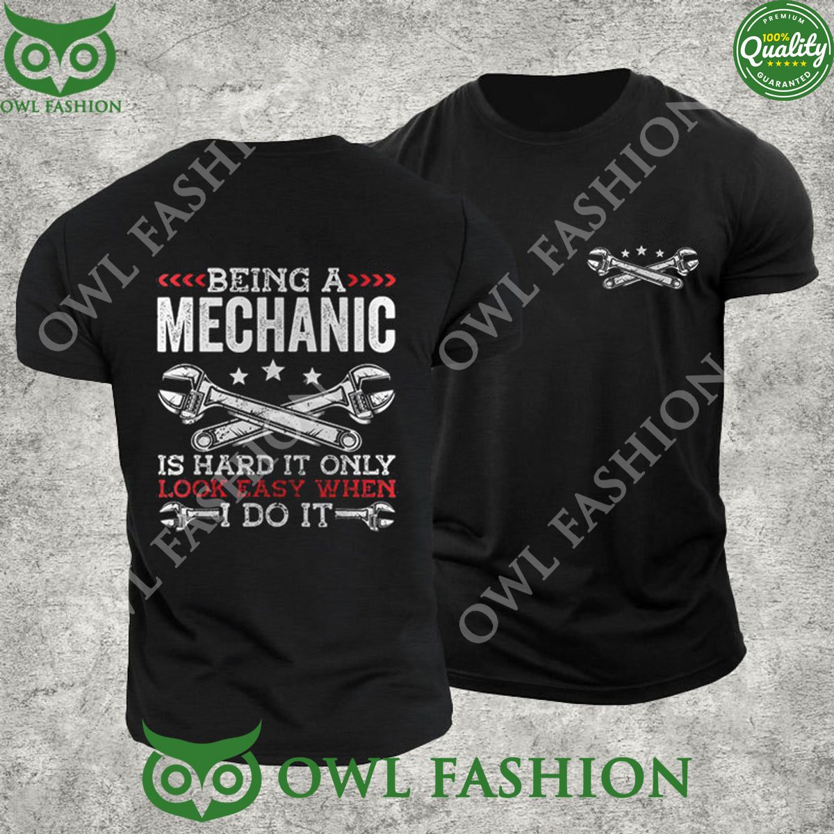 2024 Being A Mechanic Is Hard look easy when I do it - Adult & Kids T-Shirts, Sweatshirts & Hoodies apparel design preview 1