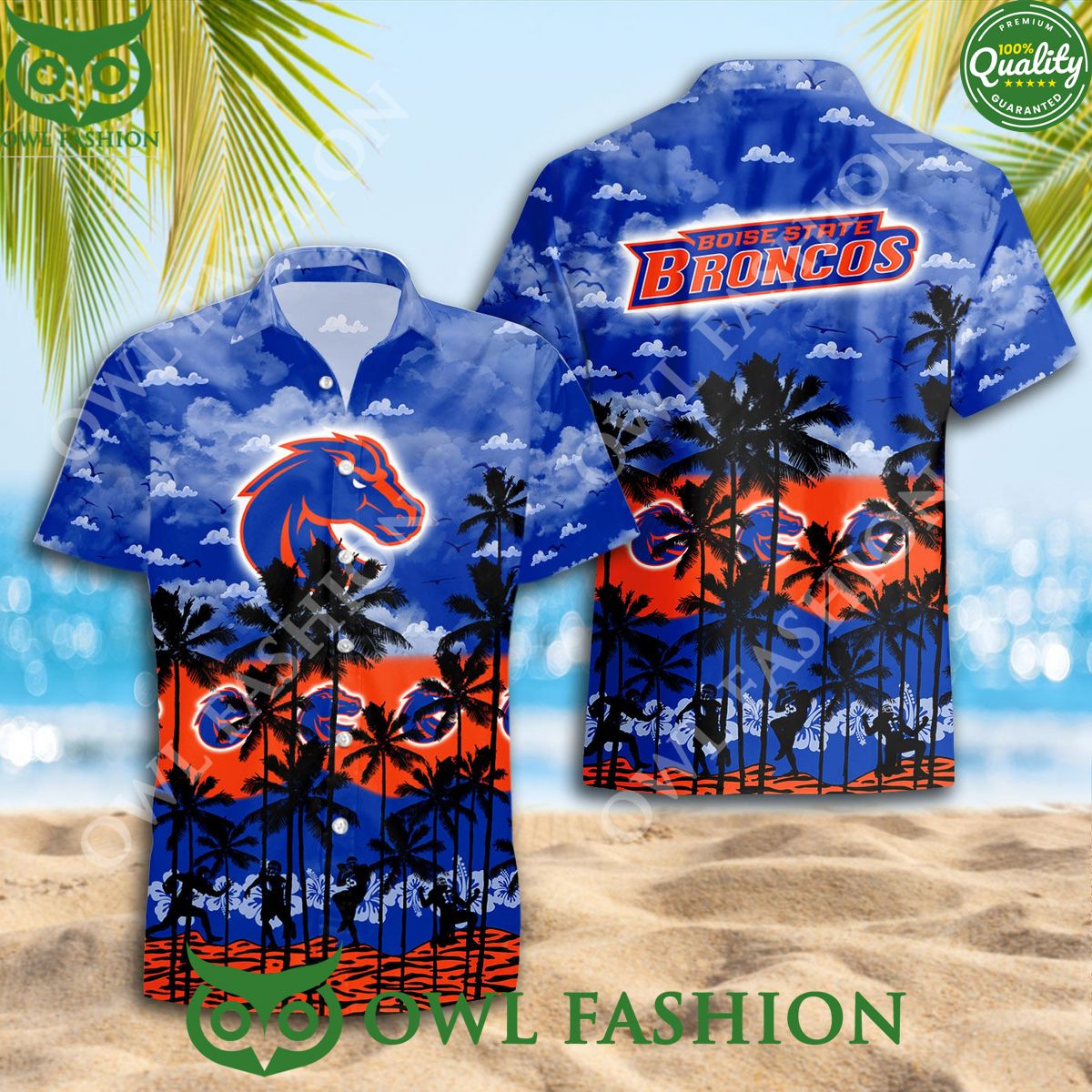 2024 Boise State Broncos Limited version Hawaiian - Adult & Kids T-Shirts, Sweatshirts & Hoodies apparel design preview 1