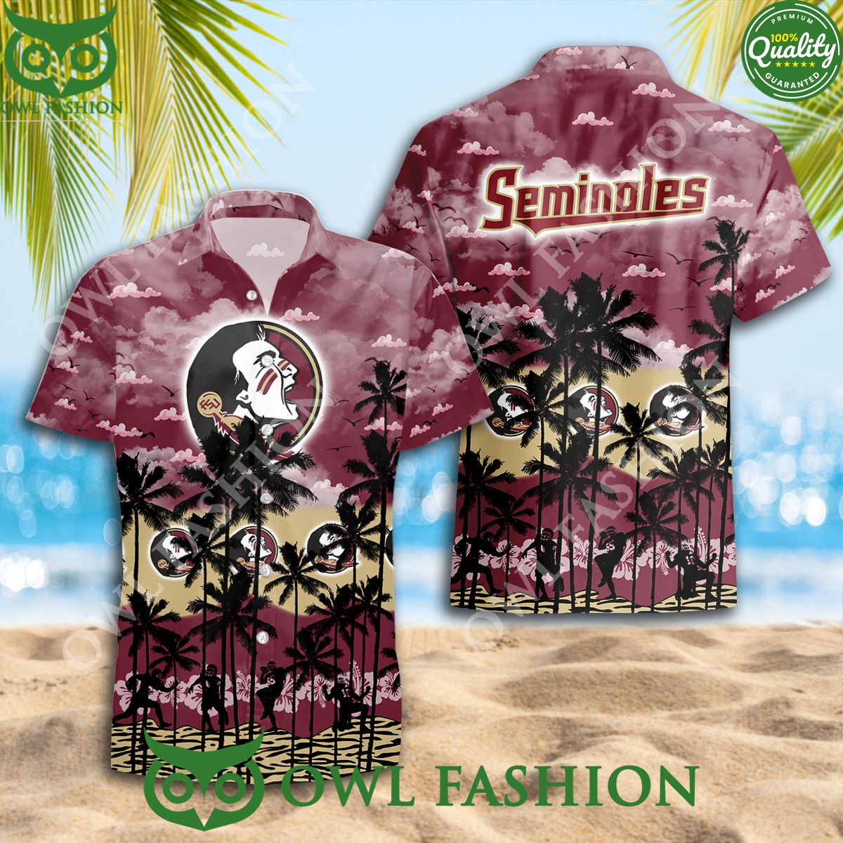 2024 Florida State Seminoles NCAA New Design Hawaiian - Adult & Kids T-Shirts, Sweatshirts & Hoodies apparel design preview 1
