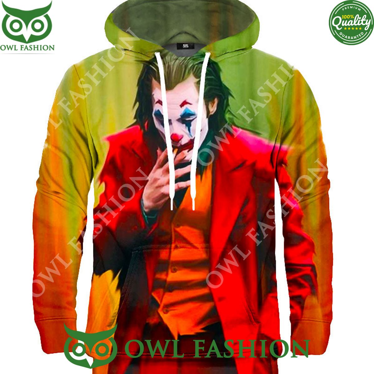 2024 Joker in Vest Smoking printed - Adult & Kids T-Shirts, Sweatshirts & Hoodies apparel design preview 1