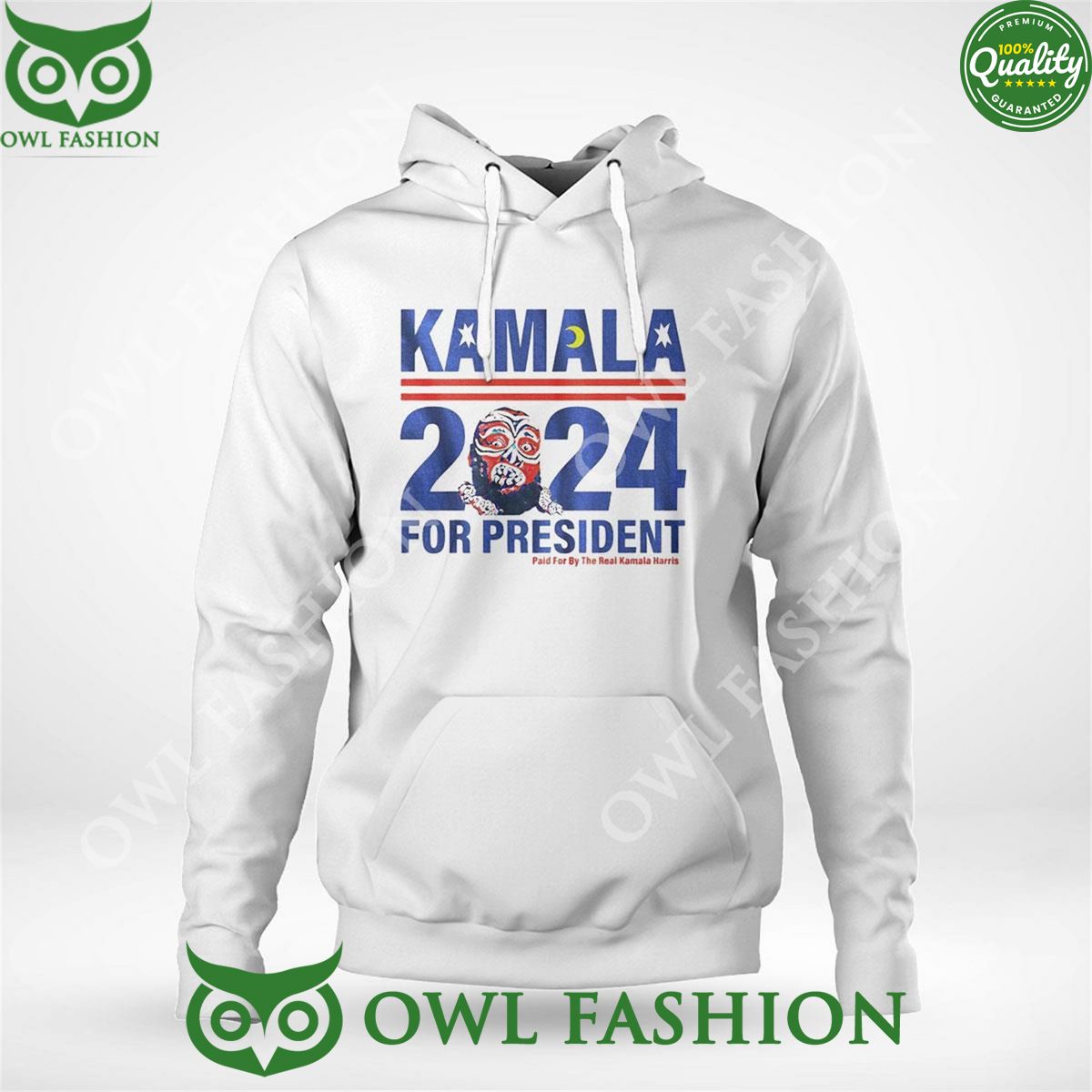 2024 Kamala For President Paid By The Real Harris - Adult & Kids T-Shirts, Sweatshirts & Hoodies apparel design preview 1