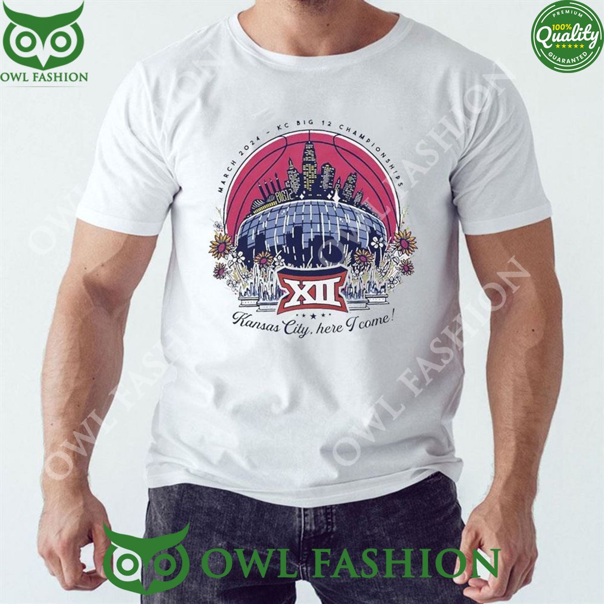2024 Kc Big 12 Championships Kansas City Here I Come - Adult & Kids T-Shirts, Sweatshirts & Hoodies apparel design preview 1