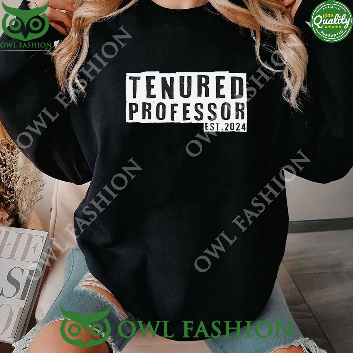2024 Official Tenured Professor - Adult & Kids T-Shirts, Sweatshirts & Hoodies apparel design preview 1