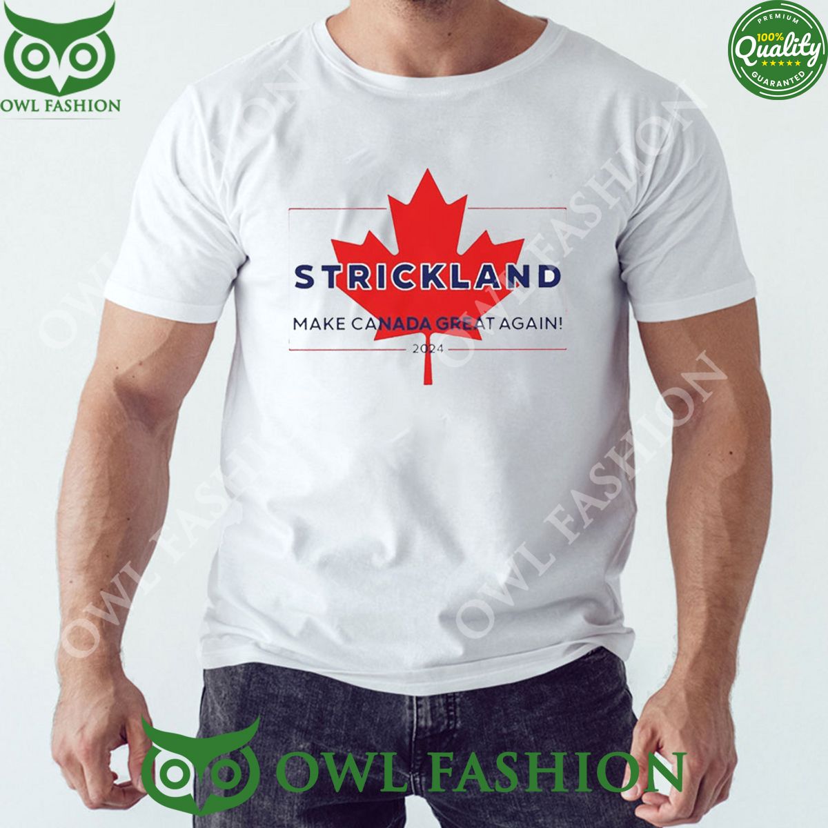 2024 Sean Strickland Make Canada Great Again - Adult & Kids T-Shirts, Sweatshirts & Hoodies apparel design preview 1