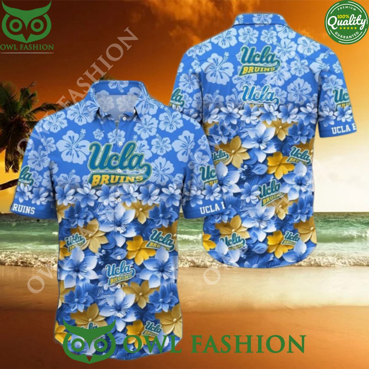 2024 UCLA Bruins NCAA Blue Trending Summer Hawaiian - Adult & Kids T-Shirts, Sweatshirts & Hoodies apparel design preview 1