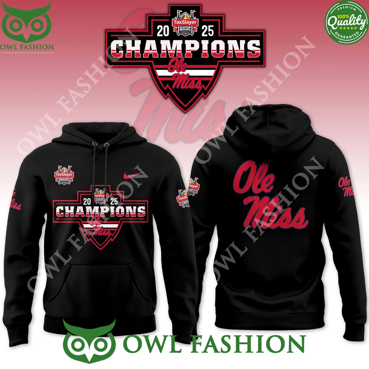 2025 GATOR BOWL GAMEDAY Champion Ole Miss Limited - Adult & Kids T-Shirts, Sweatshirts & Hoodies apparel design preview 1