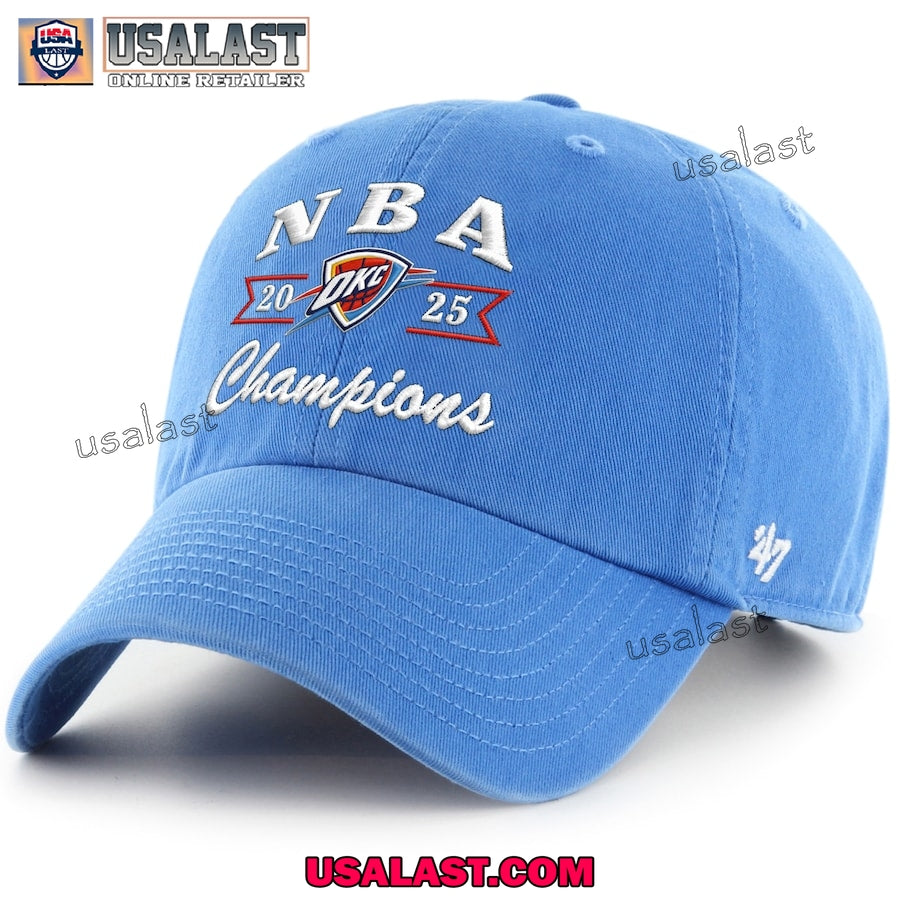 2025 NBA Champions Oklahoma City Thunder 47 Blue Cap - Adult & Kids T-Shirts, Sweatshirts & Hoodies apparel design preview 1
