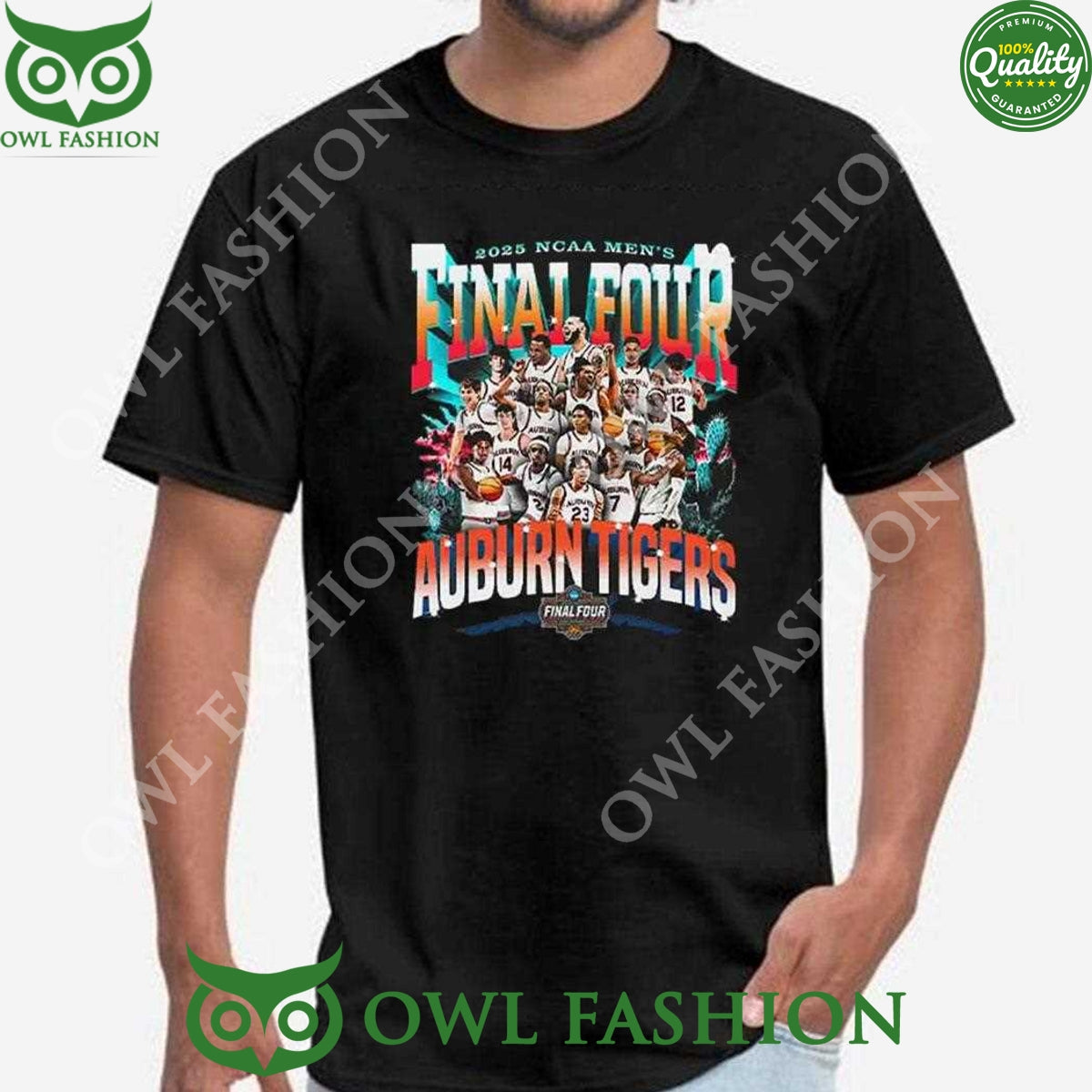 2025 NCAA Men's Final Tour Auburn Tigers Black - Adult & Kids T-Shirts, Sweatshirts & Hoodies apparel design preview 1