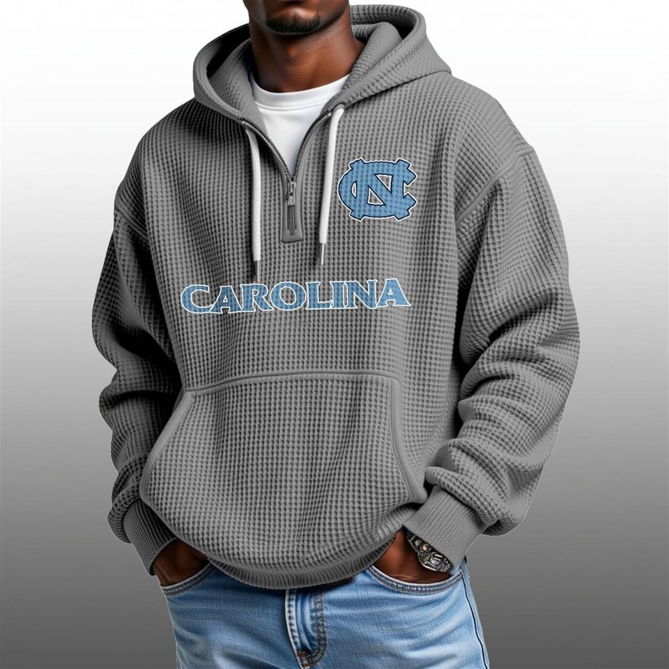 2026 Carolina Tar Heels Quarter Zip Waffle - Adult & Kids T-Shirts, Sweatshirts & Hoodies apparel design preview 1
