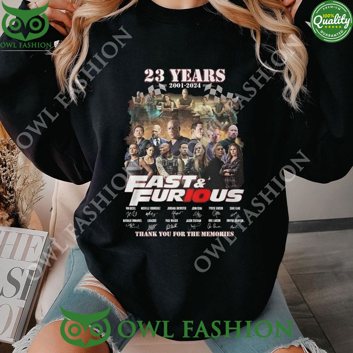 23 Years 2001-2024 Fast Furious Memories - Adult & Kids T-Shirts, Sweatshirts & Hoodies apparel design preview 1