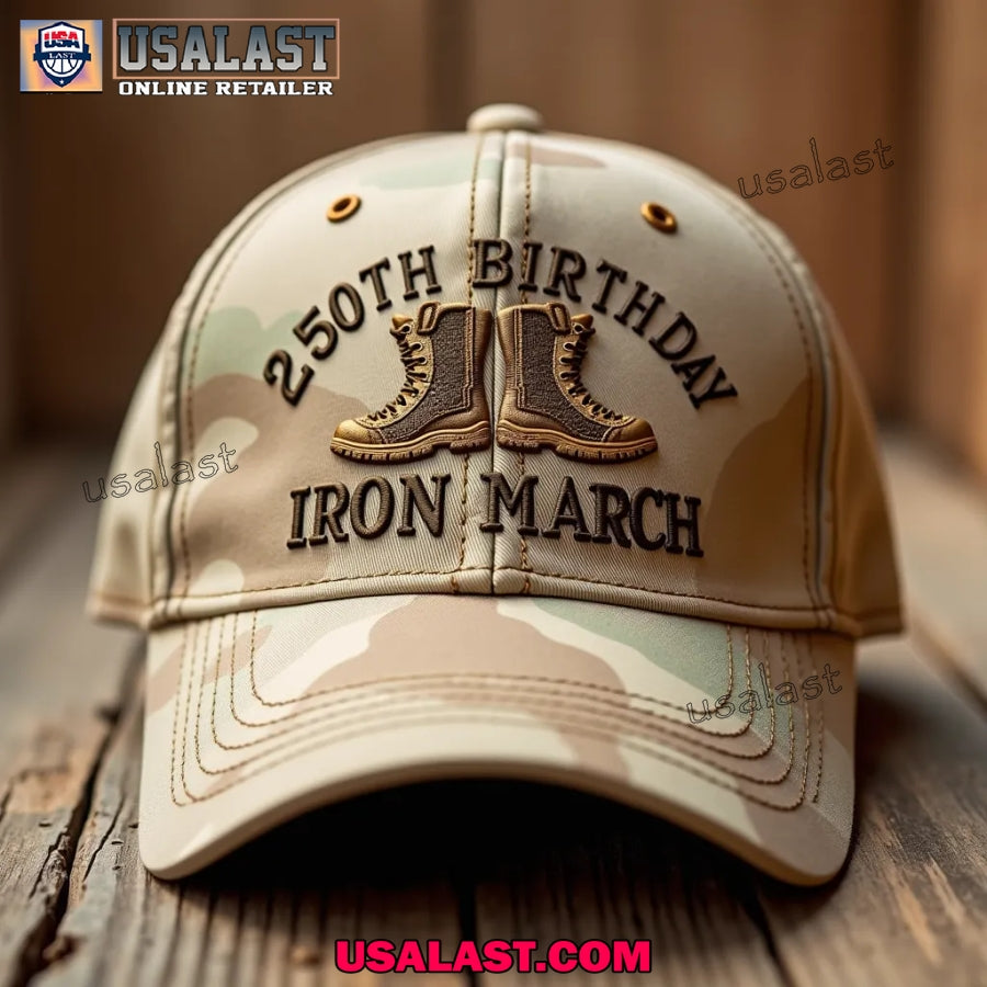250th Birthday Iron March Military Classic Cap - Adult & Kids T-Shirts, Sweatshirts & Hoodies apparel design preview 1