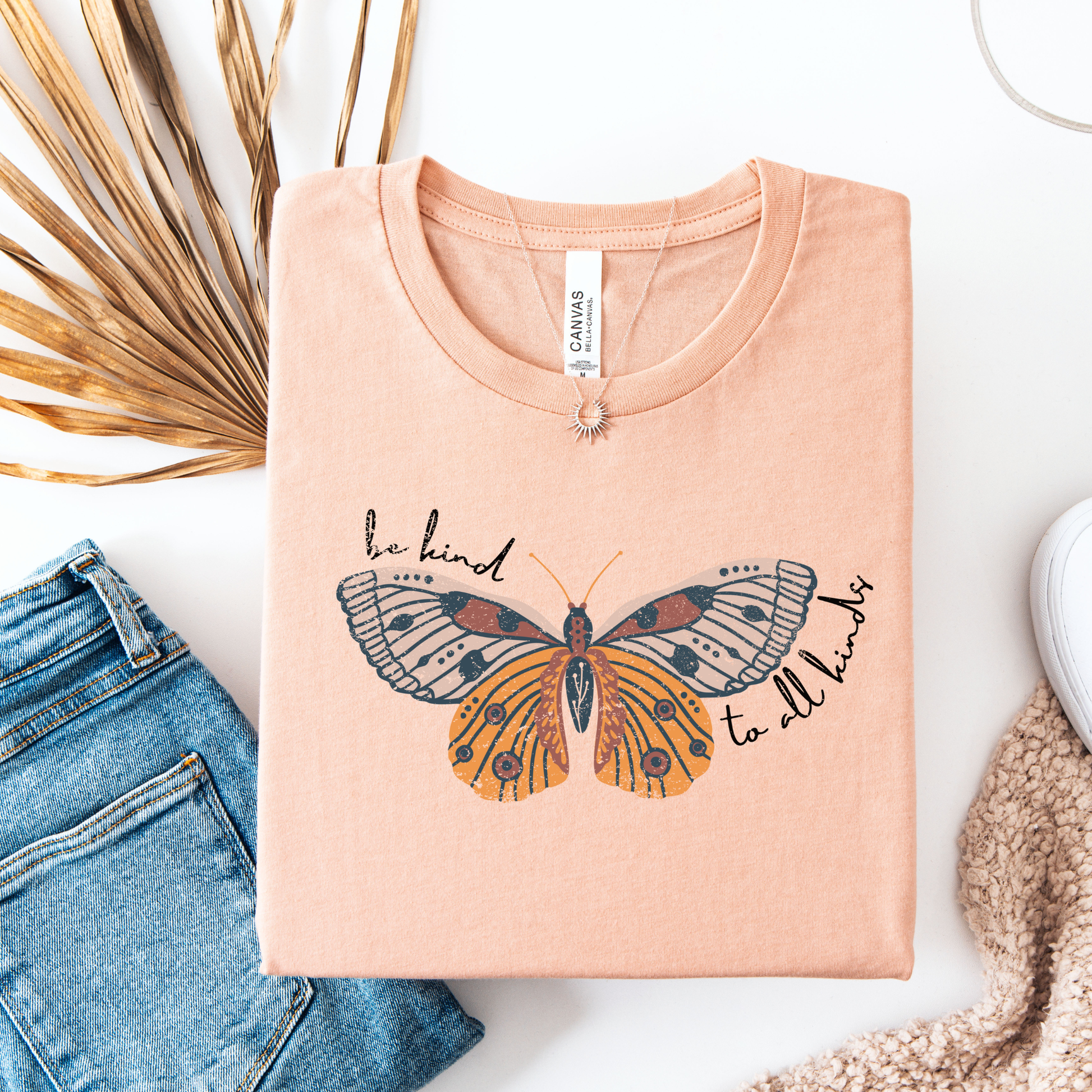 Be Kind Butterfly Graphic - Adult & Kids T-Shirts, Sweatshirts & Hoodies apparel design preview 1