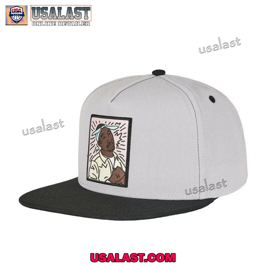 2Pac Hip Hop Legend Grey Snapback Hat Cap - Adult & Kids T-Shirts, Sweatshirts & Hoodies apparel design preview 1
