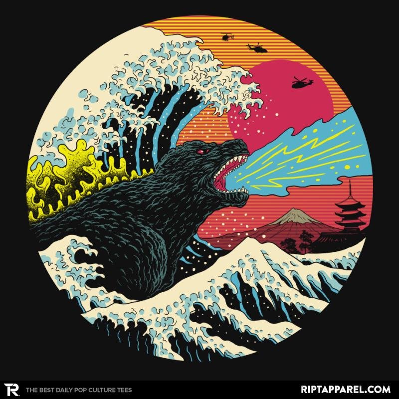 Retro Wave Kaiju - Adult & Kids T-Shirts, Sweatshirts & Hoodies apparel design preview 1