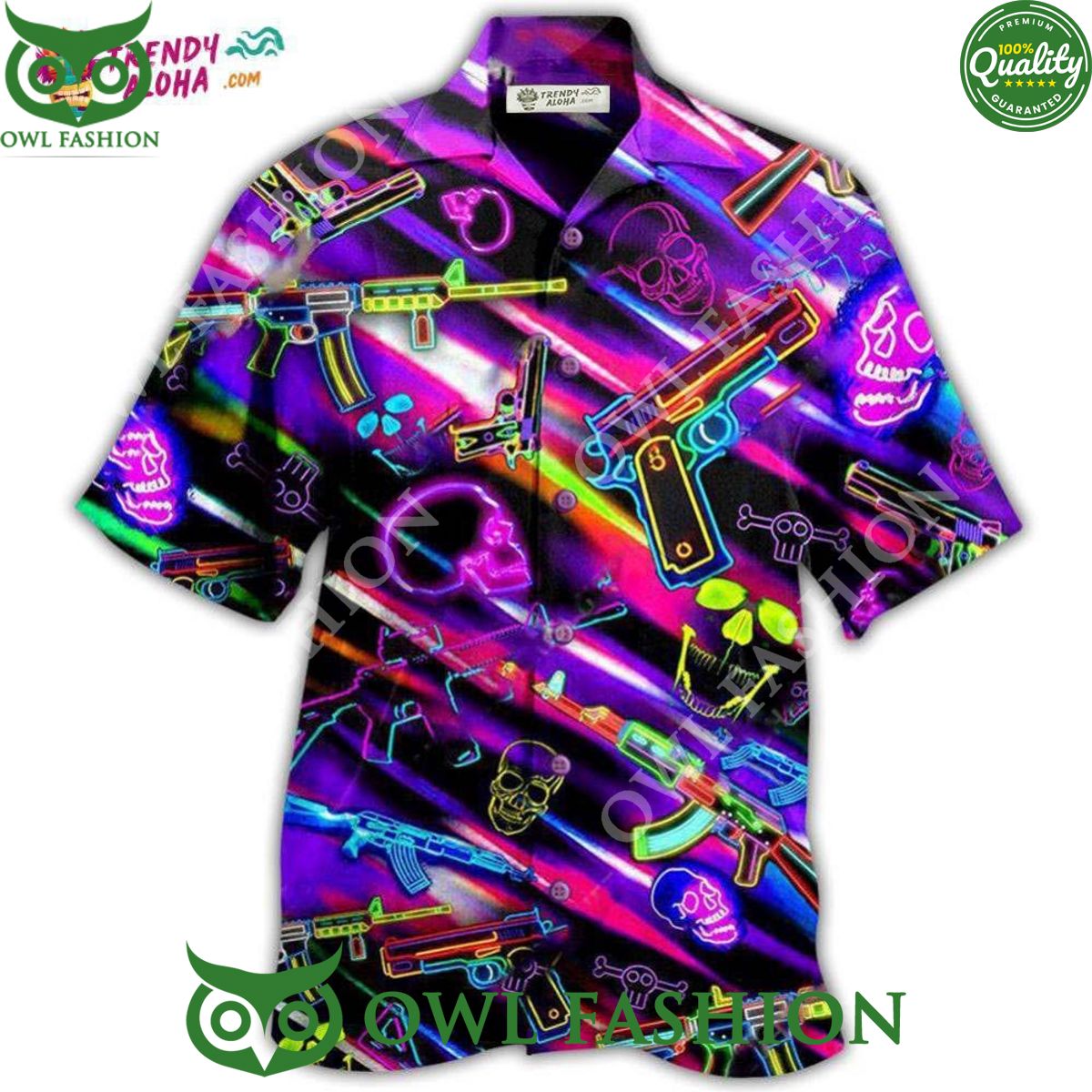 3D Gun Real Men Don'T Retreat They Reloads Neon Style - Adult & Kids T-Shirts, Sweatshirts & Hoodies apparel design preview 1