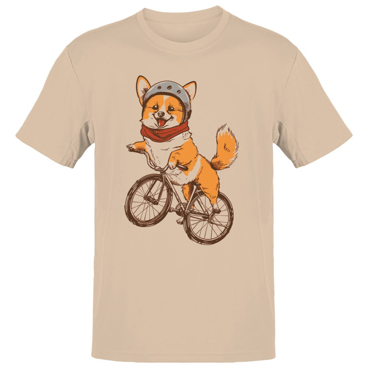 Shiba Inu Riding Bicycle Men's - Adult & Kids T-Shirts, Sweatshirts & Hoodies apparel design preview 1