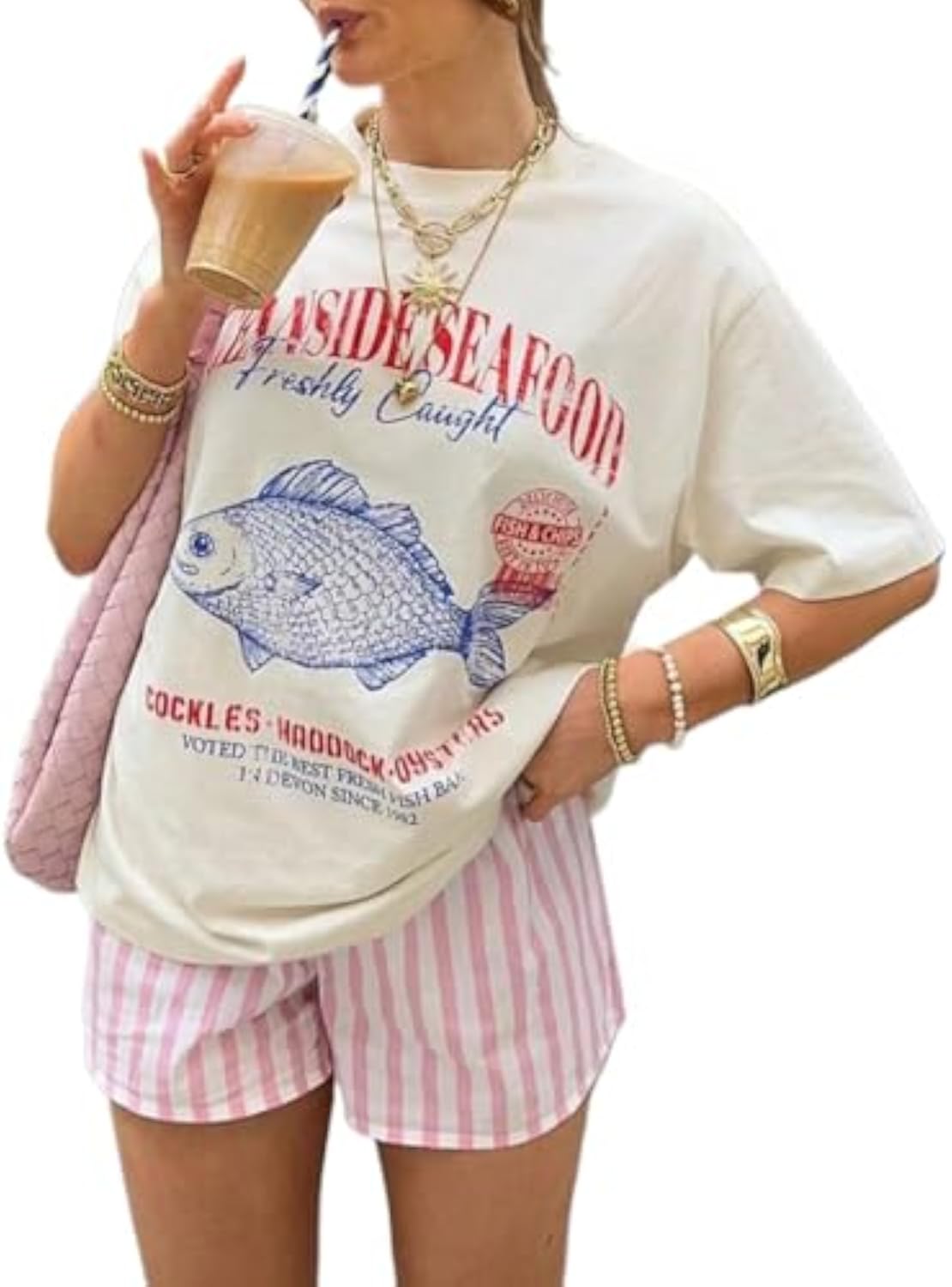 Oversized Graphic Fisherman Core Aesthetic Women Cute - Adult & Kids T-Shirts, Sweatshirts & Hoodies apparel design preview 1
