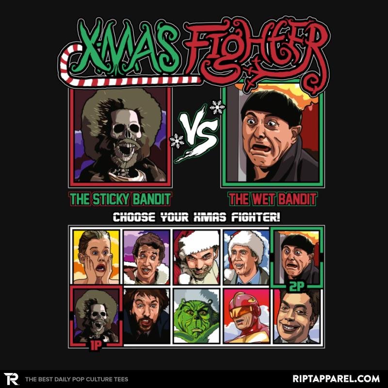 Xmas Fighter Sticky Bandits vs Wet - Adult & Kids T-Shirts, Sweatshirts & Hoodies apparel design preview 1