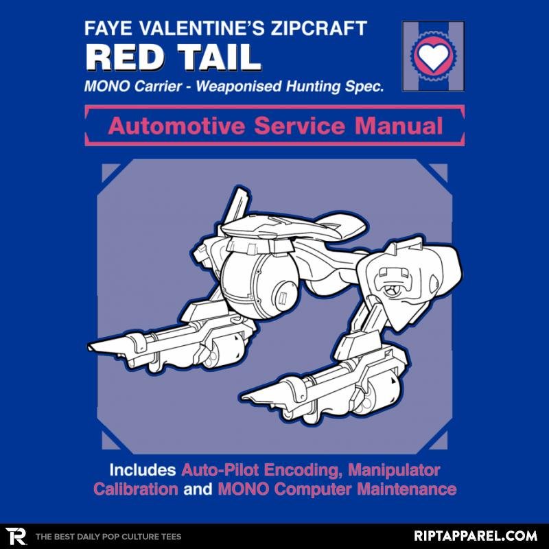 Red Tail Service Manual - Adult & Kids T-Shirts, Sweatshirts & Hoodies apparel design preview 1
