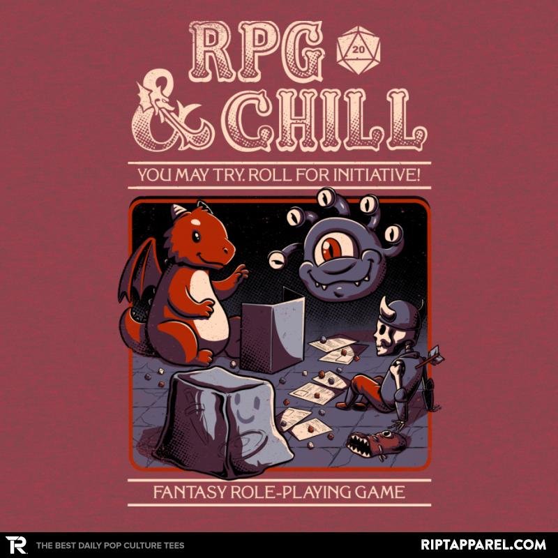 RPG and Chill - Adult & Kids T-Shirts, Sweatshirts & Hoodies apparel design preview 1