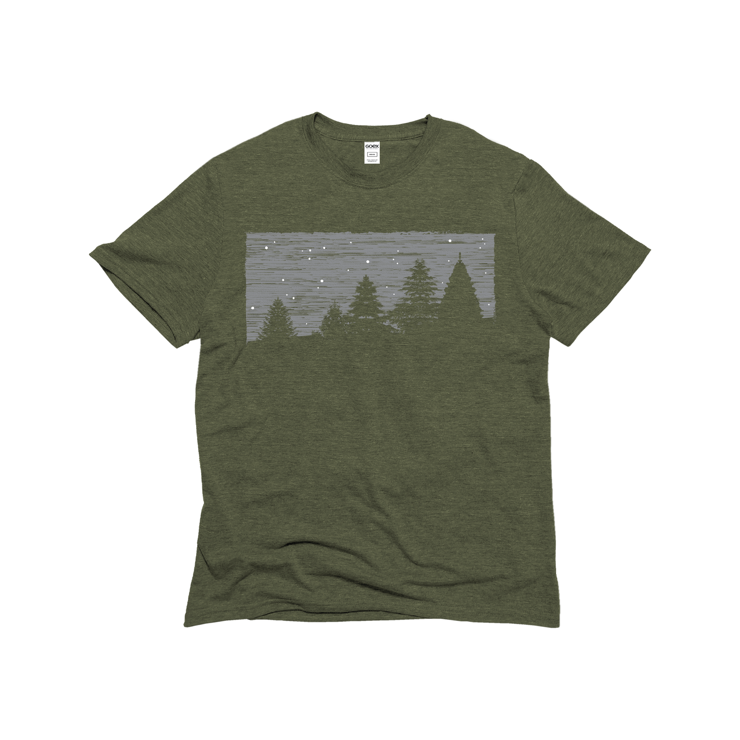 Cedar Trees Olive Unisex Graphic 12pk - Adult & Kids T-Shirts, Sweatshirts & Hoodies apparel design preview 1