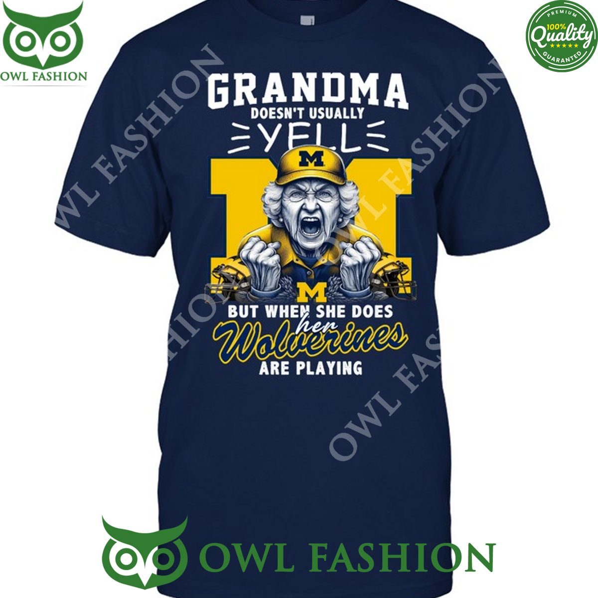 Grandma Doesnt usually Yell but shes does when - Adult & Kids T-Shirts, Sweatshirts & Hoodies apparel design preview 1
