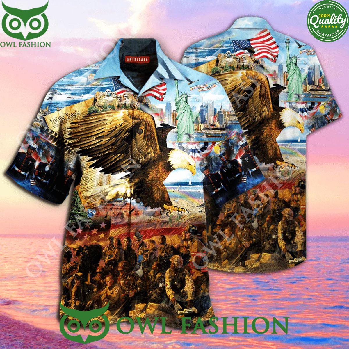 4Th Of July Freedom Isnt Free Eagle American - Adult & Kids T-Shirts, Sweatshirts & Hoodies apparel design preview 1