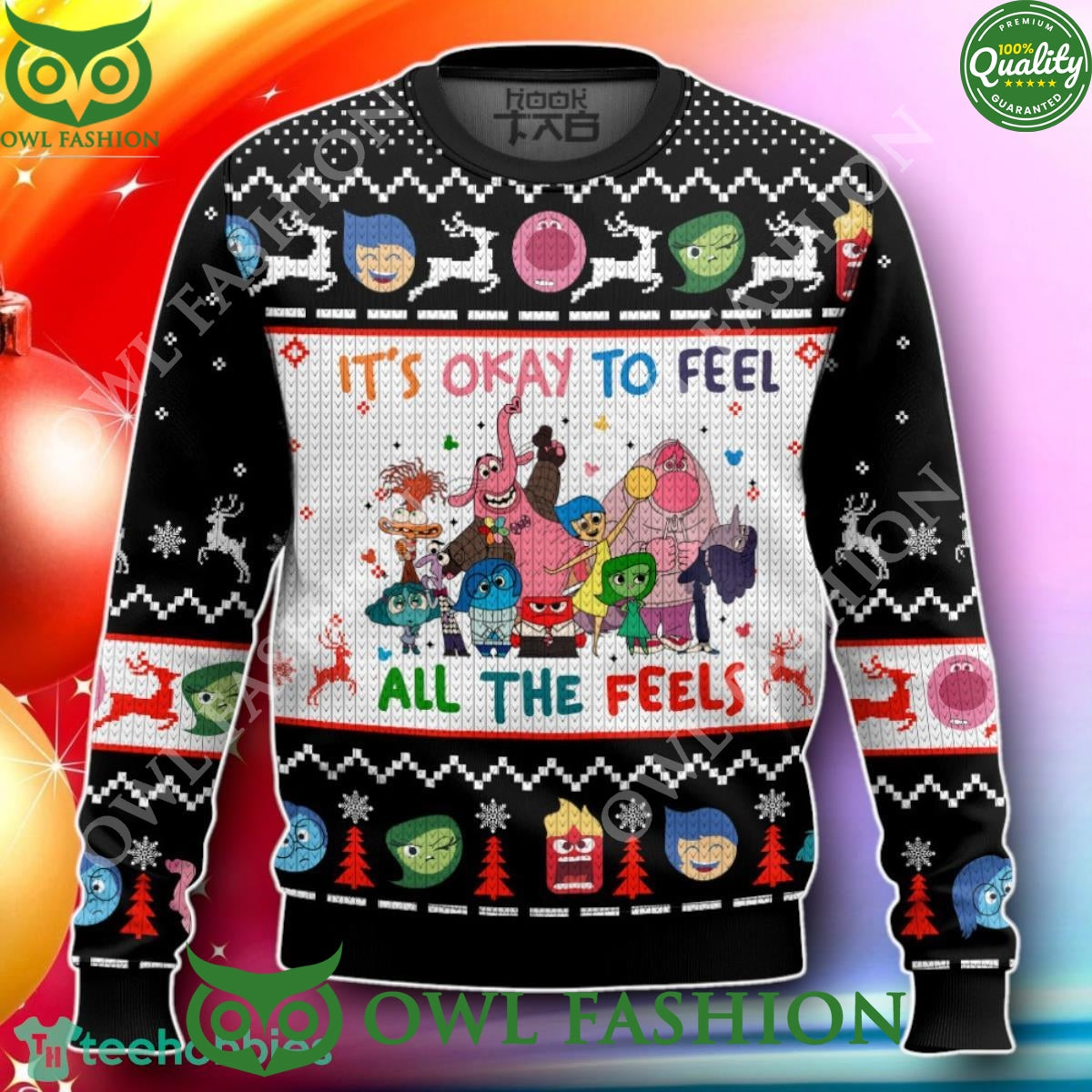 Its Okay To Feel All The Feels Inside Out Ugly - Adult & Kids T-Shirts, Sweatshirts & Hoodies apparel design preview 1