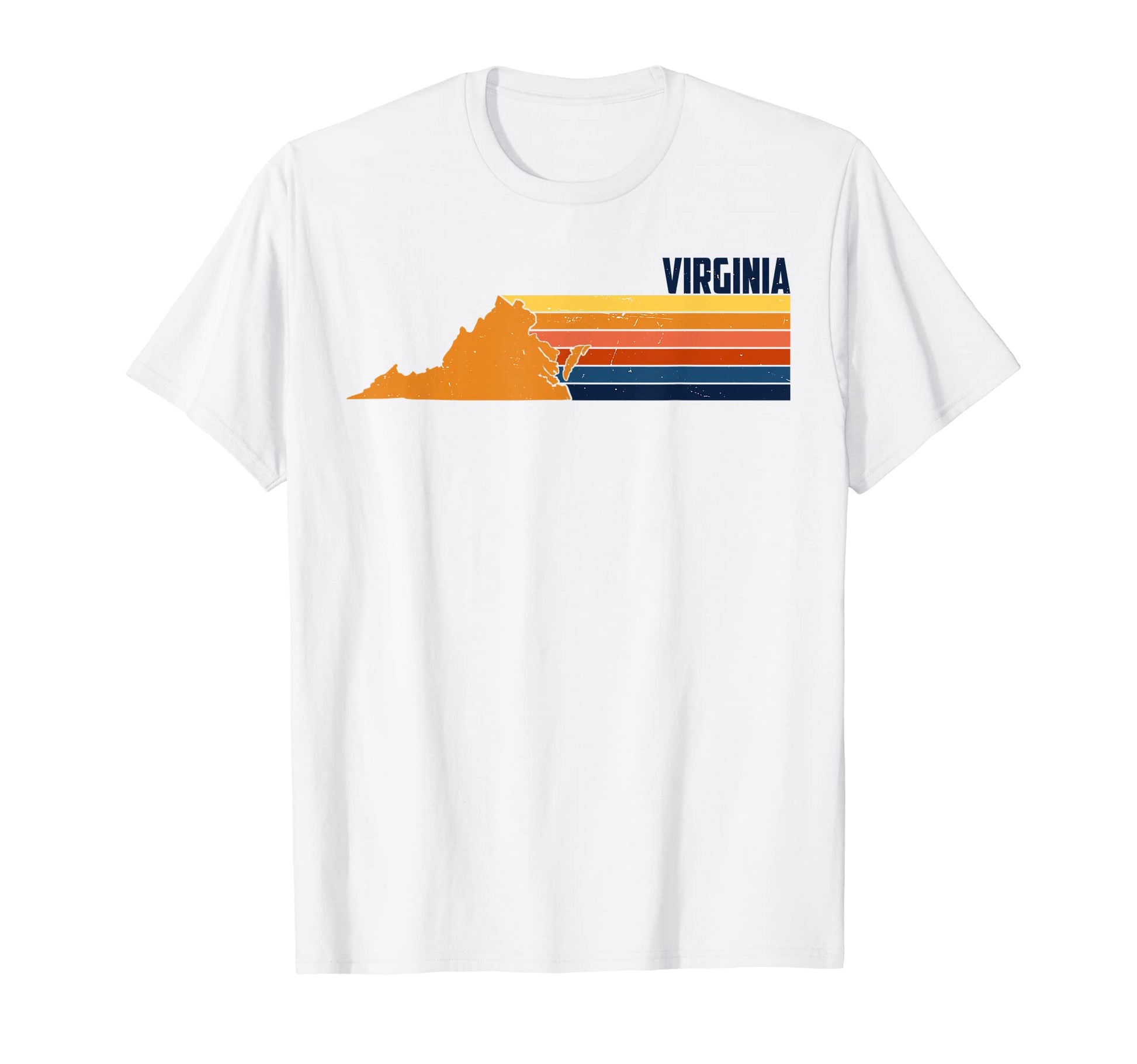 Virginia Us State Map Stripes T-Shirt - Streetwear Style for Adults - T-Shirt, Sweatshirt, Hoodie