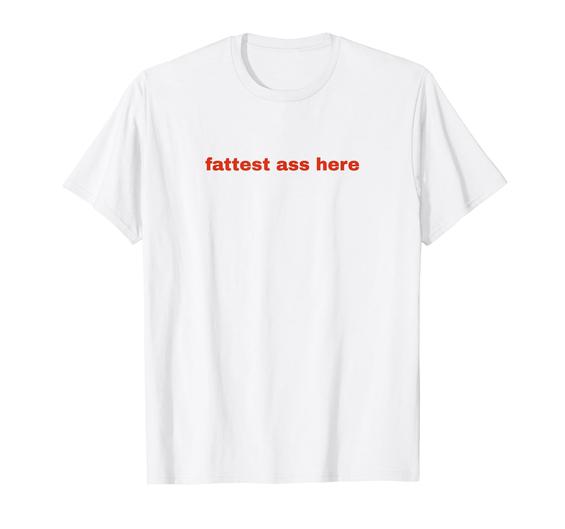Fattest Ass Here Funny Y2K Aesthetic T-Shirt - Minimalist Print Unisex - T-Shirt, Sweatshirt, Hoodie